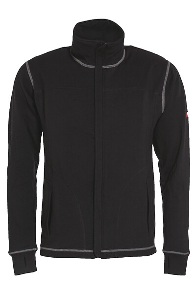 Collegetakki TRANEMO 6330 90 07 3XL musta palosuojattu Merino TX