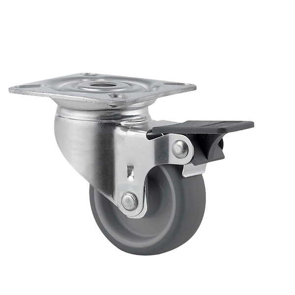 Kääntöpyörä 50mm nelikulmalaatta Tente 2475PJI050P40 jarrulla
