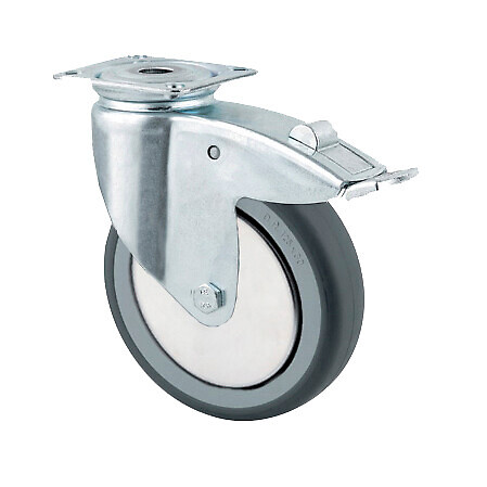 Kääntöpyörä 75mm nelikulmalaatta Tente 2477PJH075P40 jarrulla