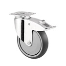 Kääntöpyörä 125mm nelikulmalaatta