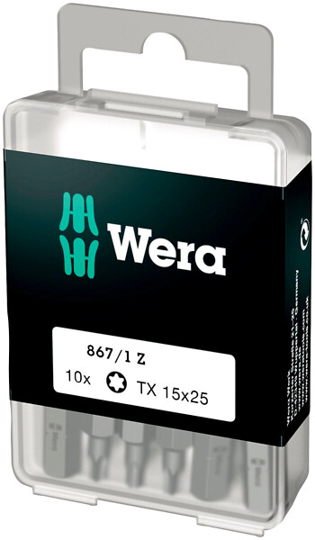 Bitssats TX15 x 25mm IP Wera 867/1 Z 05072407001 10st/fp