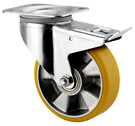 Kääntöpyörä 160mm nelikulmalaatta