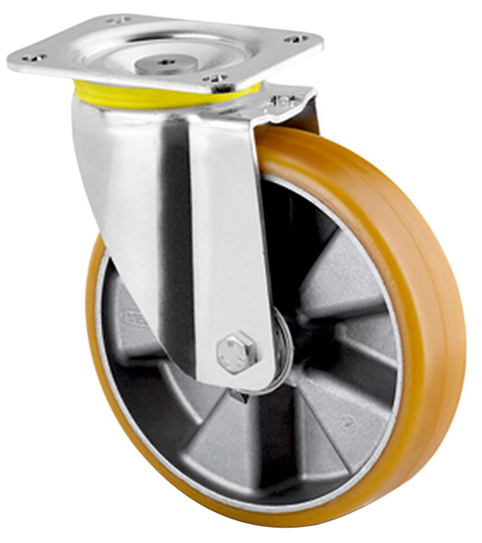 Kääntöpyörä 160mm nelikulmalaatta Tente 4680ITP160P63 Conv
