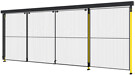 Liukuoven 3 x kiskot K:2300mm oikea