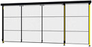 Liukuoven 3 x kiskot K:2500mm oikea