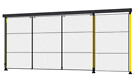 Liukuoven 3 x kiskot K:2500mm oikea