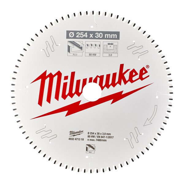 Pyörösahanterä MS A254X30X3,0X80 Milwaukee 4932471318