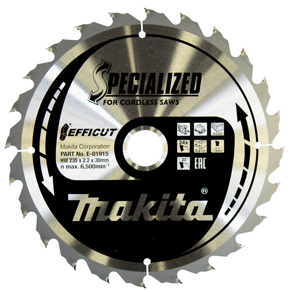 Pyörösahanterä 235x30x2,3mm Z-24 Makita E-01915