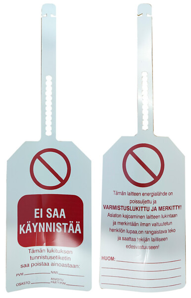 Varningsskylt ''STARTA EJ'' Brady 145mm x 85mm