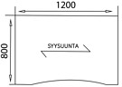 Muotokansi 1200x800x25mm valkoinen