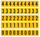 Nylon numerokortti 0 22mmx38mm
