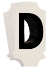 Kirjaintarra D kirjainkoko 10,16cm