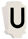 Kirjaintarra U kirjainkoko 10,16cm