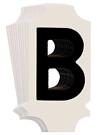 Bokstavsmärke B teckengrad 5,08cm