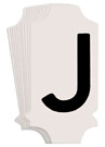 Kirjaintarra J kirjainkoko 7,62cm
