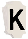 Kirjaintarra K kirjainkoko 10,16cm