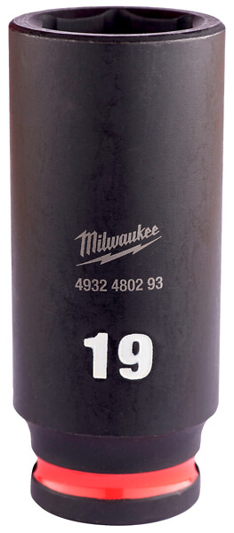 Voimahylsy 3/8'' SHW pitkä 19mm Milwaukee 4932480293
