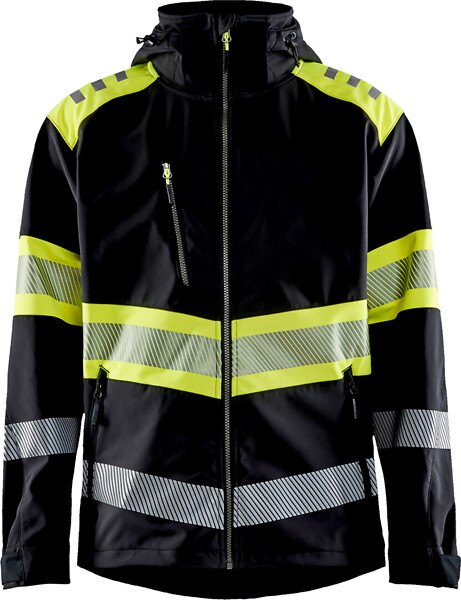 Softs.takki BLÅKLÄDER HVis 4494 4XL 449425139933 4XL musta/HVis kelt