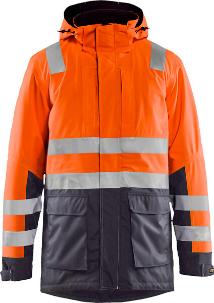 Talviparka BLÅKLÄDER HVis 4495 XS 449519875396 XS Hi-Vis orans/harmaa