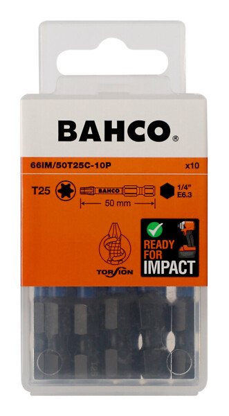 Bitssats TX25 x 50mm IP Bahco 66IM/50T25C-10P IMP 10st/fp
