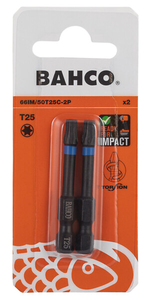 Bit TX25 x 50mm IP Bahco 66IM/50T25C-2P IMP 2st/fp