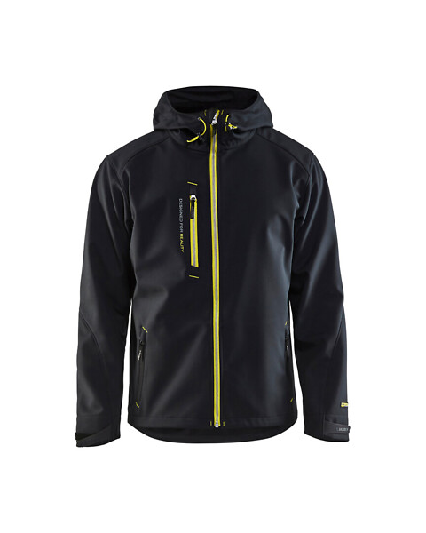 Softshelltakki BLÅKLÄDER 4949 4XL 494925179933 4XL Musta/HVis kelt.