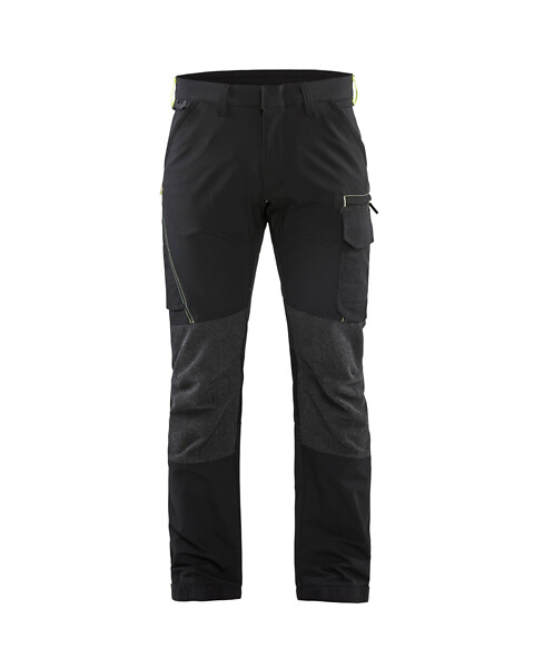 Housut BLÅKLÄDER 4-way STR 1422 D92 142216459933 D92 musta/HVis kelt