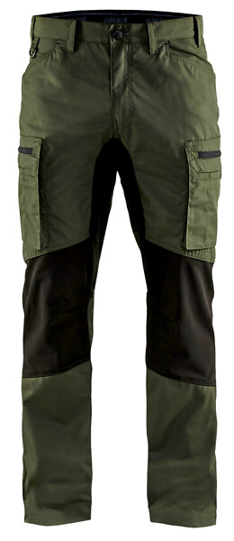 Housut BLÅKLÄDER Stretch 1459 D108 145918454699 D108 Army green/Musta