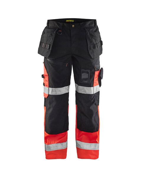 RThousut BLÅKLÄDER Hi-Vis 1508 C48 150818609955 C48 musta/HVis pun