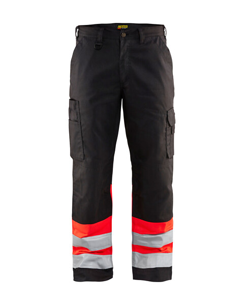 Housut BLÅKLÄDER Hi-Vis 1564 D112 156418119955 D112 Musta/HVis pun.