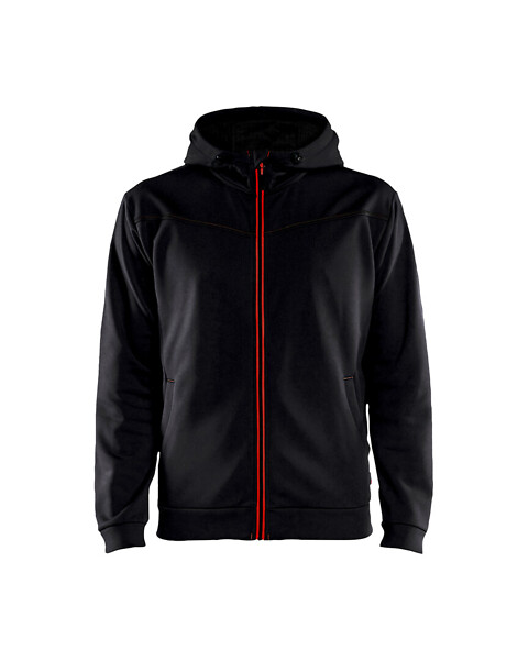 Huppari BLÅKLÄDER vetoket 3363 XL 336325269956 XL Musta/Punainen