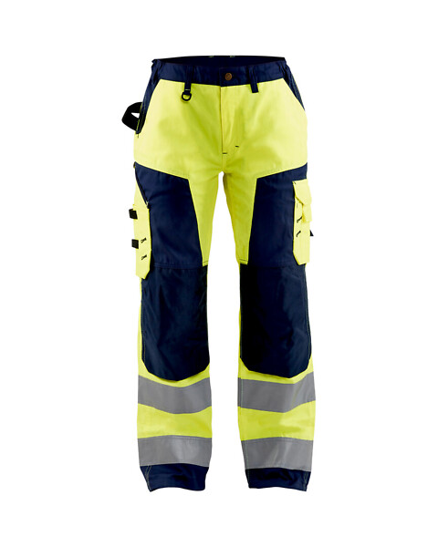 N Housut BLÅKLÄDER Hi-Vis 7155 D21 715518113389 D21 HVis kelt/M.sin
