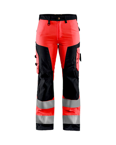 N Housut BLÅKLÄDER Hi-Vis 7155 D19 715518115599 D19 HVis pun/musta