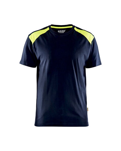 T-paita BLÅKLÄDER 3379 XS 337910428633 XS DK Navy/ Hv Yellow