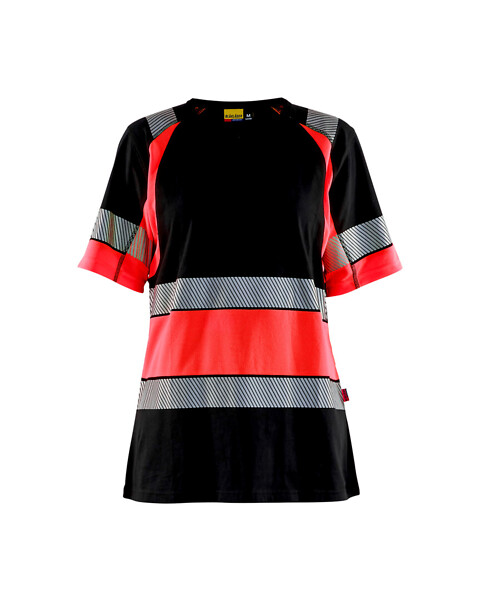 N T-paita BLÅKLÄDER Hi-Vis 3410 L 341010309955 L Musta/HVis punainen