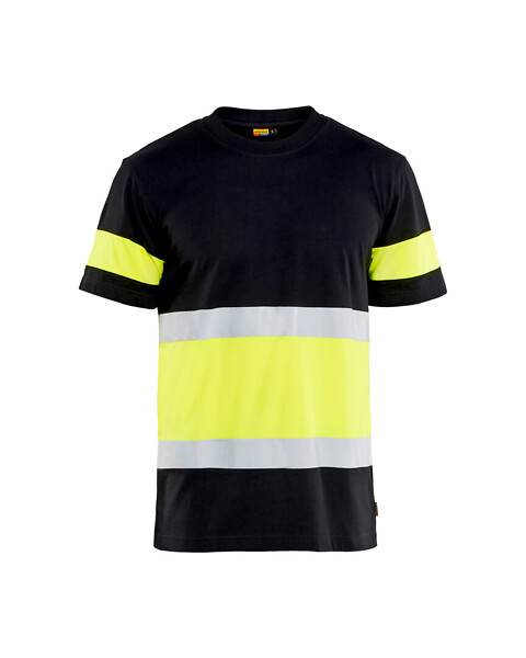 T-paita BLÅKLÄDER Hi-Vis 3387 3XL 338710309933 XXXL Musta/HVis kelt.