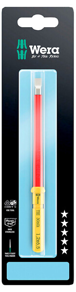 Bit Spår 1,2 x 6,5 x 157mm IP Wera VDE 3060 i 05006576001 RF