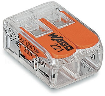 Koppling Wago 221-412 2-pol alla led 100 st/fp