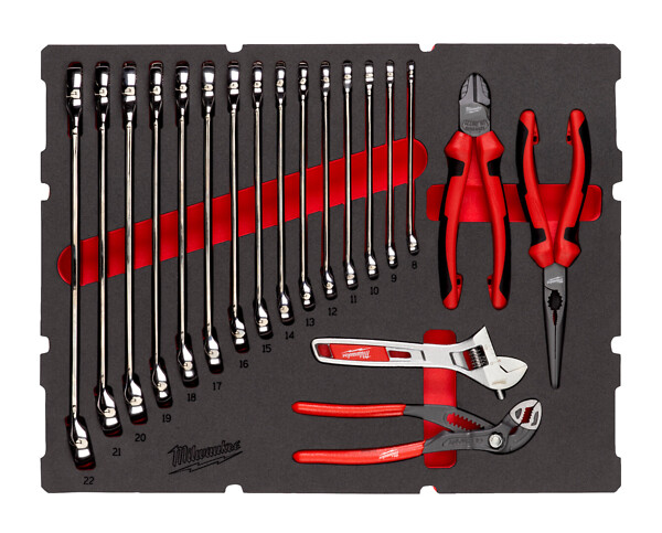 Packout foam kiintoavaimet & pihdit Milwaukee 4932493339