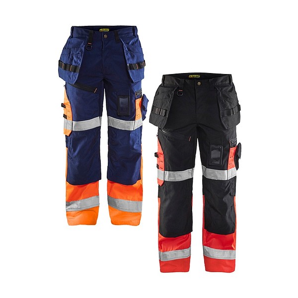 X1500 Highvis riipputaskuhousut  BLÅKLÄDER 15081860  