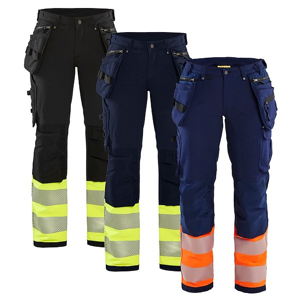 Naisten highvis riipputaskuhousut 4-way stretch  BLÅKLÄDER 71931642  