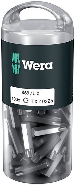 Bit-Box TX40 x 25mm IP Wera 867/1 Z 05072452001 100pcs/pkg