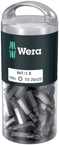 Bitssats TX20 x 25mm IP Wera 867/1 Z 05072448001 100st/fp