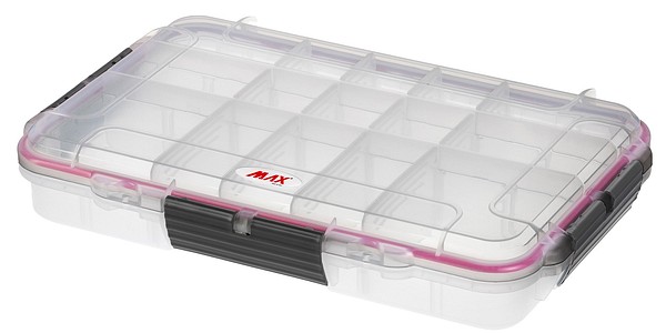 Suojalaukku MAX003T lokeroitu 350X230X59mm läpinäkyvä IP67