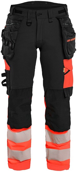 N RThousut BLÅKLÄDER 7025 D20 702516489955 Musta/Huomiopunainen