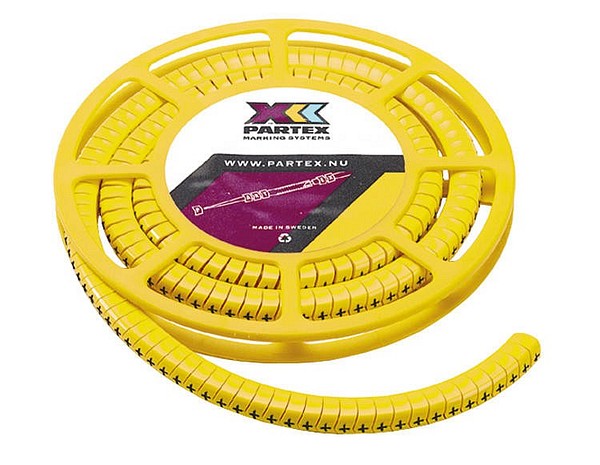 PA2/4 kelt./musta, rulla, . PA2402/. Johdinmerkki 250kpl/rll