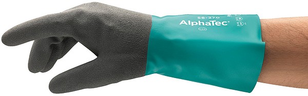 Nitriilisormikas ANSELL 58-270, 11 Alphatec, nitriiliä, pit. 300 mm