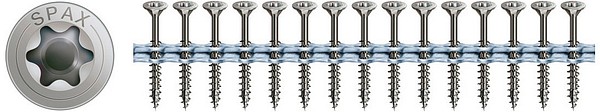 SPAX collated 4,5x60 T20 WIROX Universal screw pt 125 pcs/coil