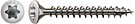 SPAX A2 raised csk head 4,0x45 T20