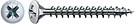 SPAX Raised head screw nickled PZ